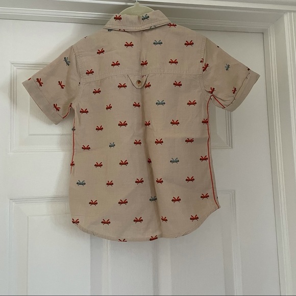 ✨NEW Hatley Short Sleeve Collar Button Up Shirt 4T - Picture 4 of 5